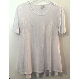 Est. 1946 Size Small Tunic Top White Scoop Neck Loose Airy Short Sleeve Empire